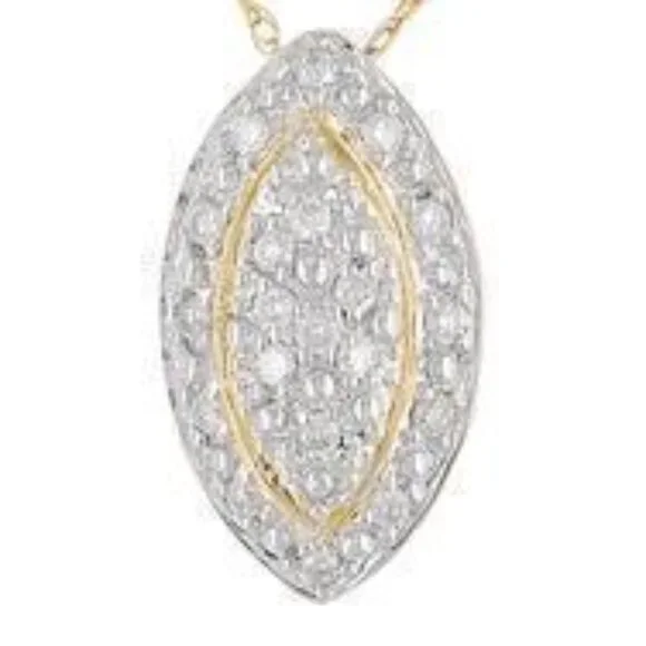 14kt Gold Diamond Pendant - Picture 4 of 4